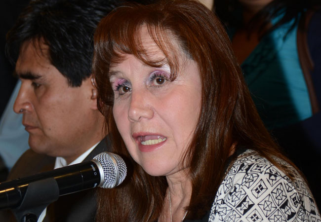 Willma Velasco, presidenta del Tribunal Supremo Electoral. Foto: ABI