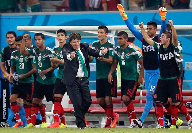 Selección de México durante el Mundial de Brasil. Foto: EFE