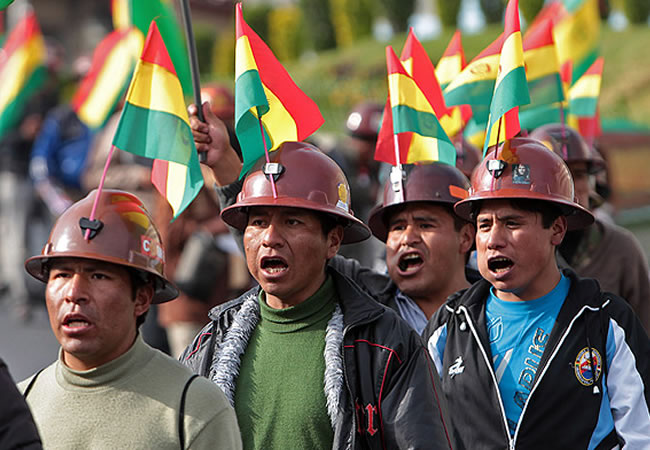 Mineros en Bolivia. Foto: EFE