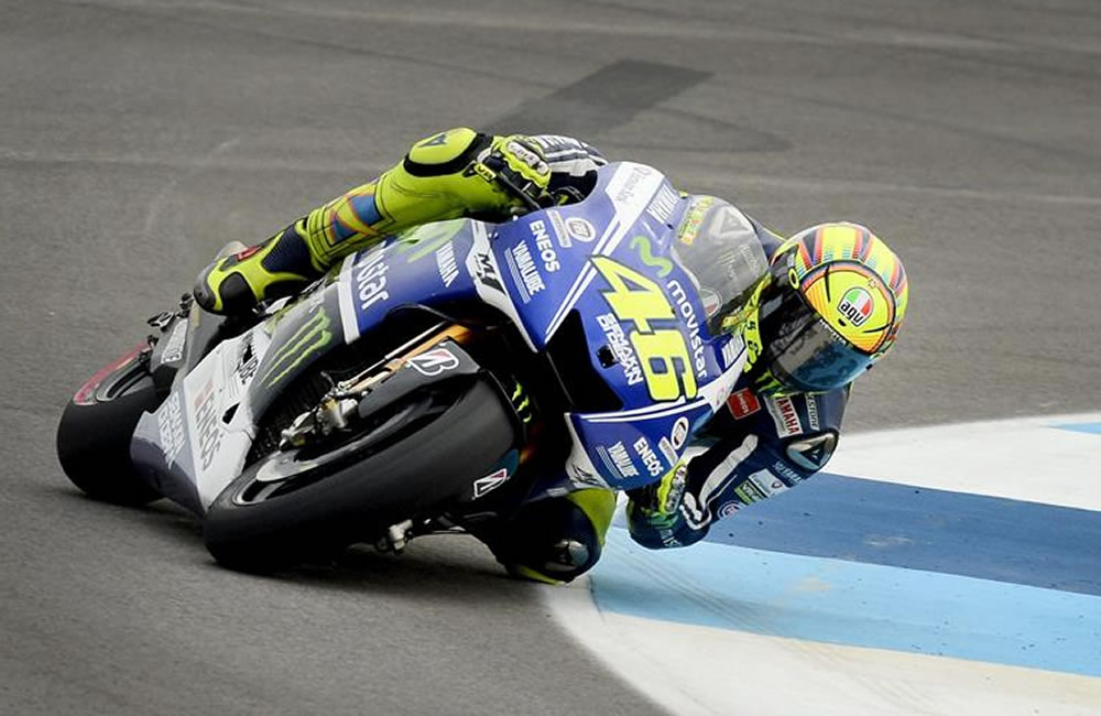 El piloto italiano MotoGP de Yamaha, Valentino Rossi. Foto: EFE