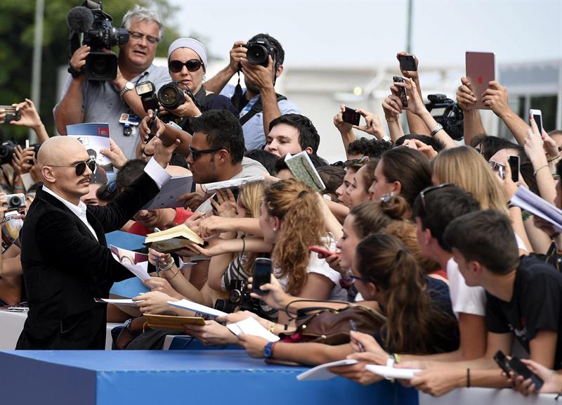 James Franco en el Festival de Cine de Venecia. Foto: EFE