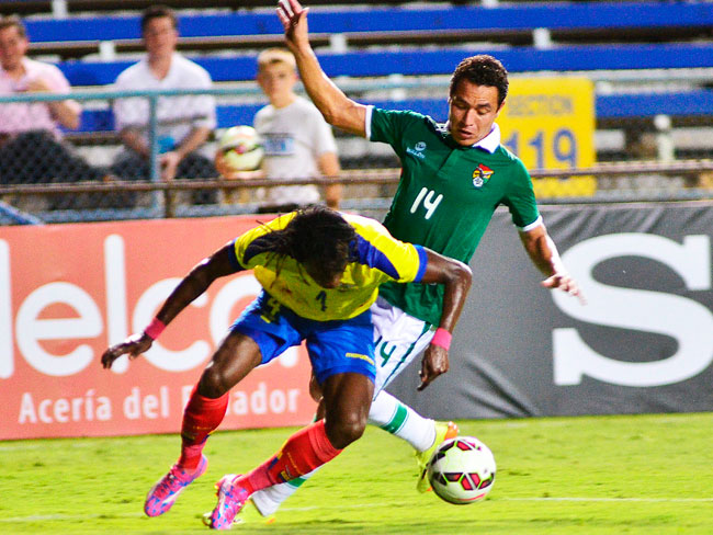 Amistoso entre las selecciones de Bolivia y Ecuador, disputado el sábado 6, en el estado de Florida, Estado Unidos. Foto: EFE
