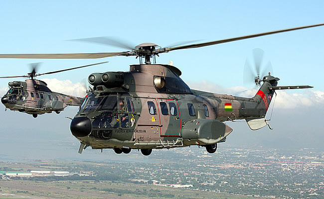 Helicopteros de Bolivia. Foto: ABI
