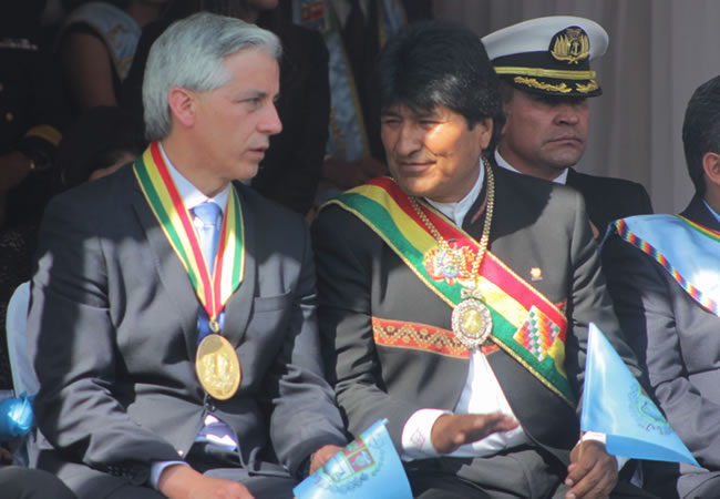 Evo Morales y Álvaro García Linera. Foto: ABI