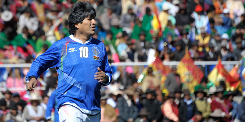 El presidente Evo Morales participará en el evento "Un gol para el desarrollo, gana Bolivia". Foto: ABI