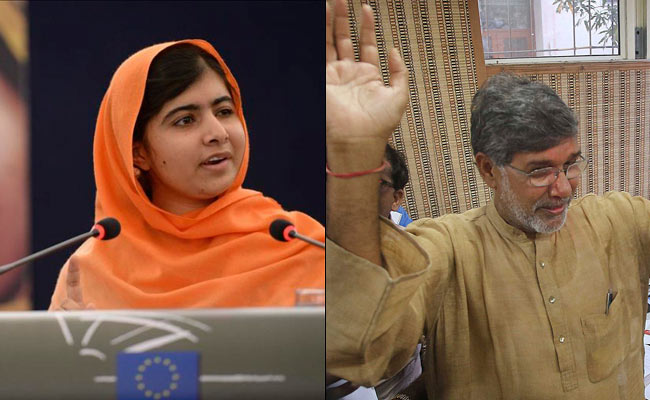 Malala Yousafzai (i) y Kailash Satyarthi (d) reconocidos con el Premio Nobel de La Paz 2014. Foto: EFE