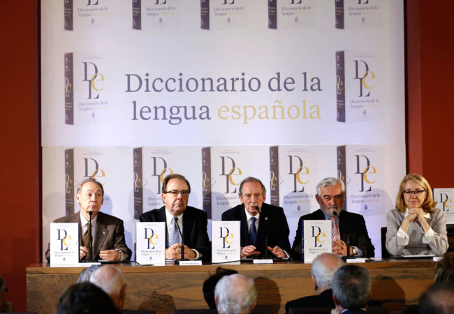 Presentación de la nueva edición del "Diccionario de la lengua española" en Madrid, España. Foto: EFE