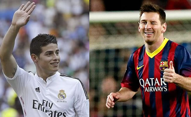 James y Messi optan al 'once' de año. Foto: EFE
