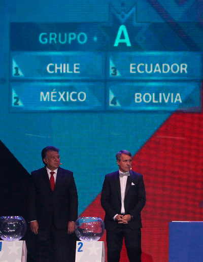 Sorteo de la Copa América Chile 2015. Foto: EFE