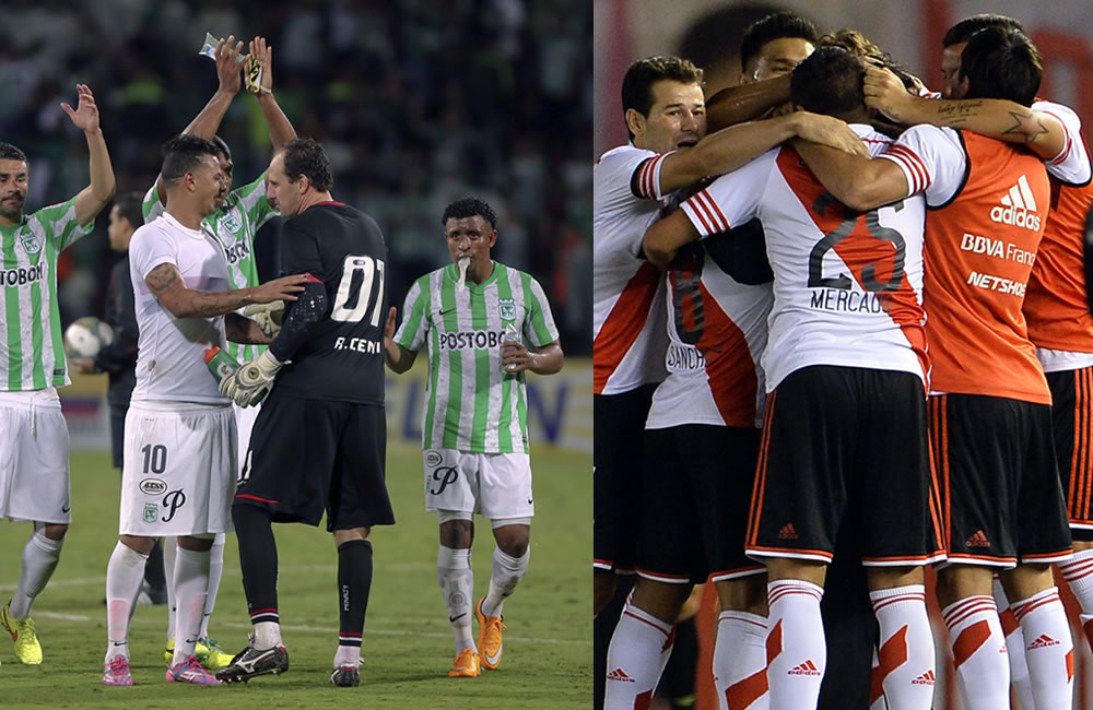 Atlético Nacional y River Plate se citan en la final que ya se les resistió. Foto: EFE