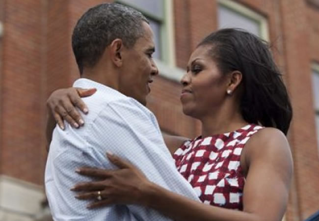La primera dama estadounidense Michelle Obama y su esposo, el presidente de los Estados Unidos, Barack Obama. Foto: EFE