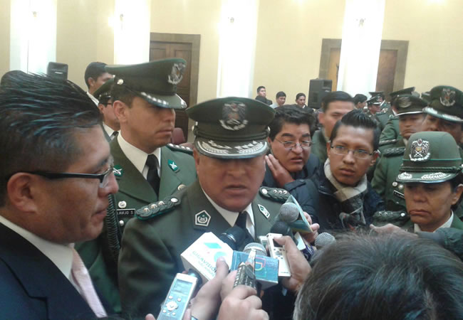 Nuevo comandante de la Policía Boliviana, Cnl. Luis Enrique Cerruto. Foto: ABI