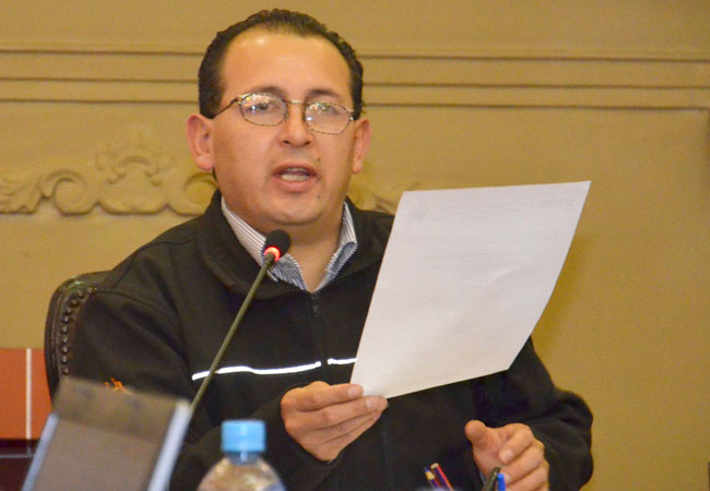Omar Rocha, alcalde interino de la ciudad de La Paz. Foto: ABI