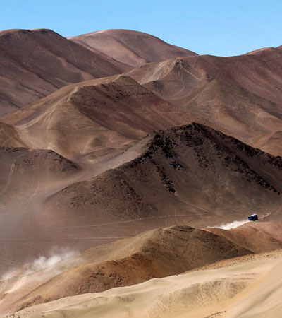 En su sexta etapa, la competencia atravesó el desierto entre Antofagasta e Iquique. Foto: EFE