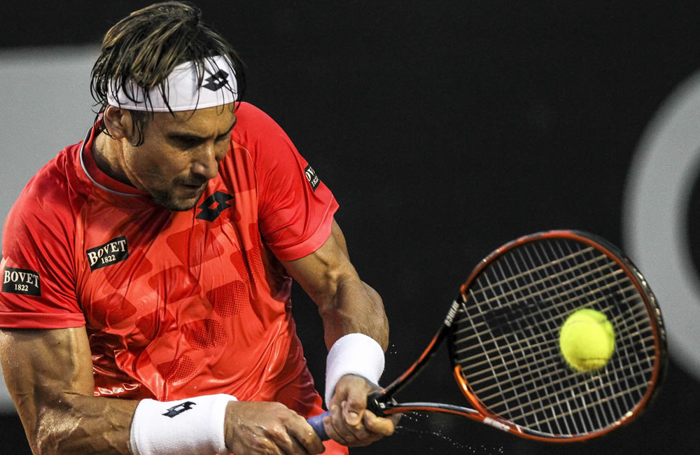 El tenista español David Ferrer en acción. Foto: EFE