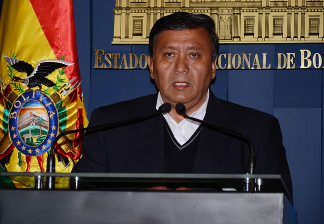 Ministro de Defensa, Jorge Ledezma. Foto: ABI