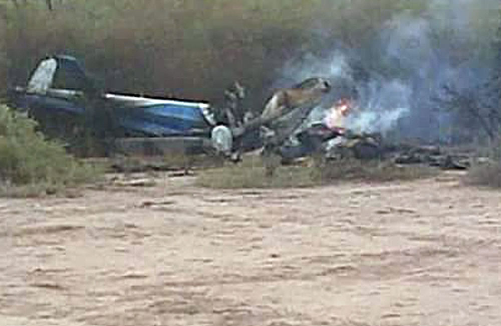 Fotografía del accidente entre dos helicopteros en el que han fallecido diez personas ,entre ellas tres conocidos deportistas franceses. Foto: EFE