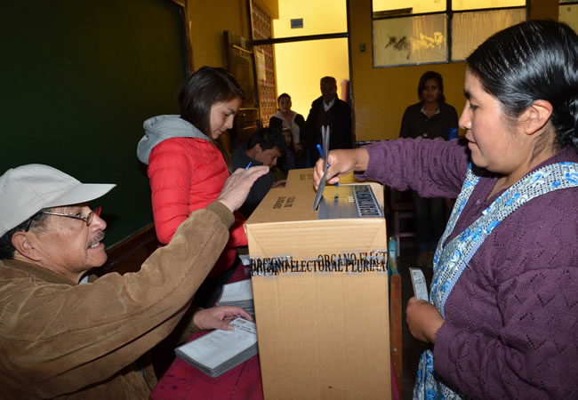 Elecciones Subnacionales 2015. Foto: ABI