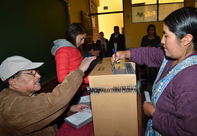 MAS gana la Gobernación y  el TED descarta balotaje en Chuquisaca. Foto: ABI