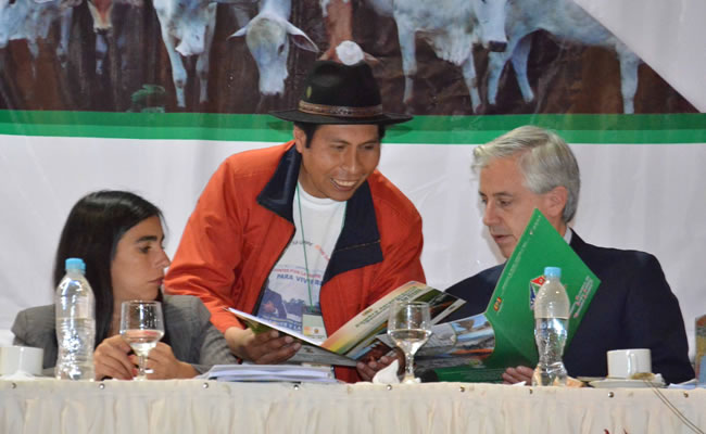 García Linera califica de "extraordinaria" la Cumbre Agropecuaria. Foto: ABI