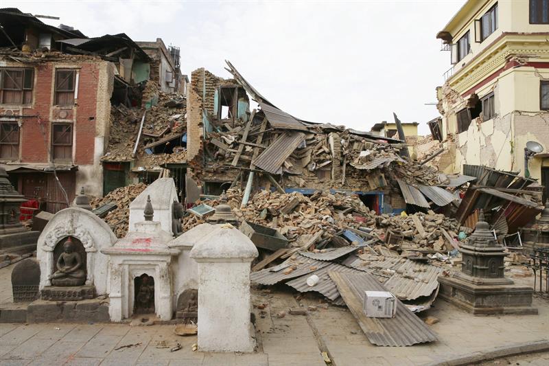 Terremoto de 7,8 grados que golpeó Nepal. Foto: EFE