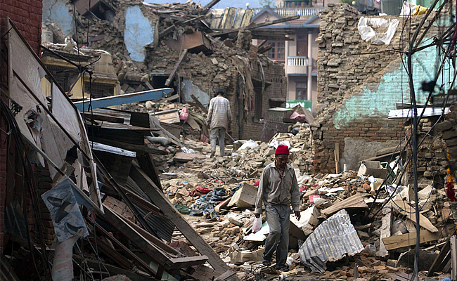Nuevo temblor en Nepal, 5.7 grados en la escala de Ritcher. Foto: EFE