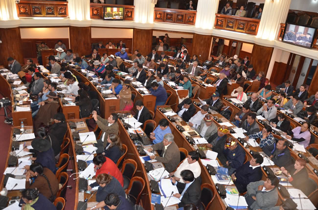 La Asamblea Legislativa Plurinacional. Foto: ABI