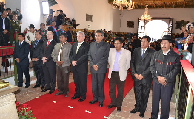 Este es el Perfil de los nuevos gobernadores posesionados en Sucre por Morales. Foto: ABI