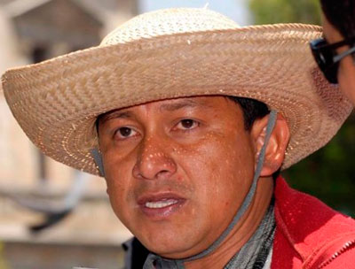 Adolfo Chávez, representante de la Confederación de Pueblos Indígenas de Bolivia. Foto: ABI