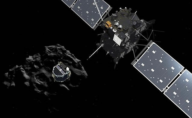 Philae sale de una hibernación de siete meses y envía datos desde el cometa. Foto: EFE