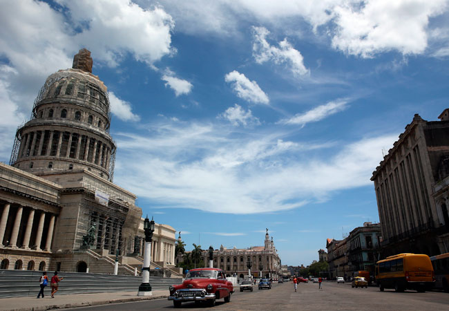 Vista generl de los alrededores del Capitolio Nacional en La Habana, Cuba. Foto: EFE