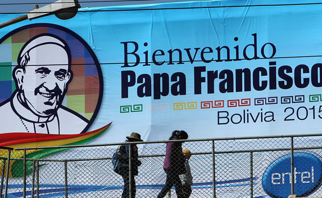 Bolivia, lista para dar la bienvenida al papa Francisco. Foto: EFE