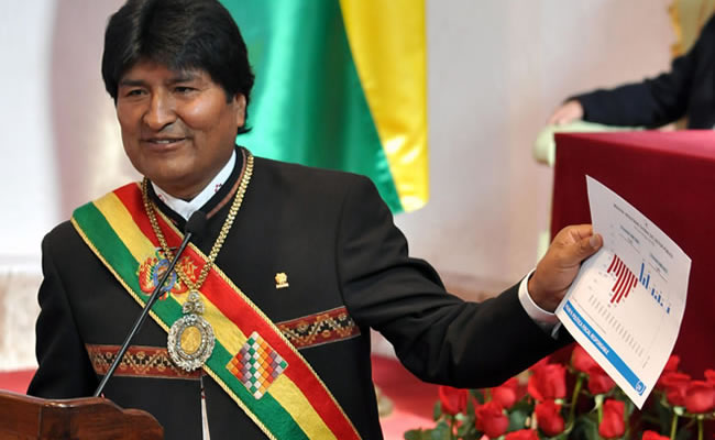 El presidente Evo Morales, segundo mejor de América. Foto: ABI