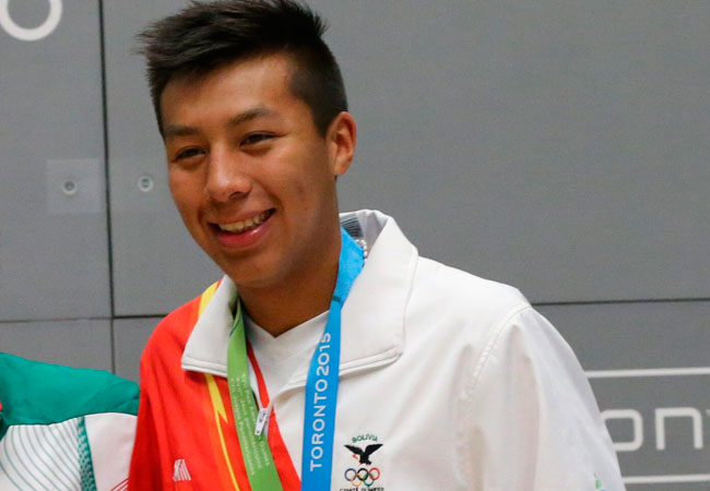 El raquetbolista Conrado Moscoso, que acumuló tres medallas en los Juegos Panamericanos de Toronto 2015. Foto: EFE