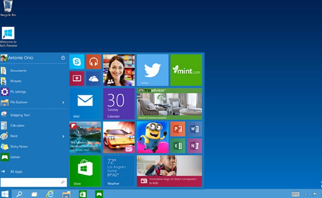 Windows 10 será gratis para usuarios legales de Windows anteriores. Foto: EFE