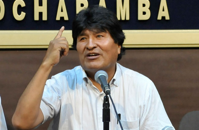 EL presidente Evo Morales, en conferencia de prensa en la ciudad de Cochabamba. Foto: ABI