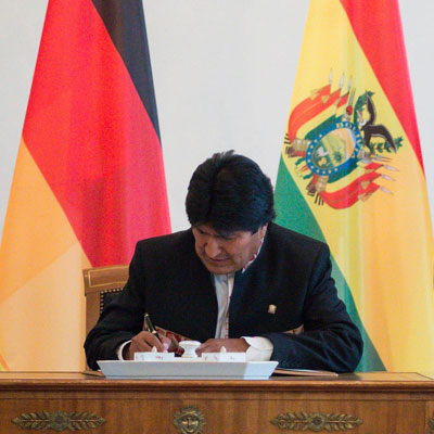 El presidente de Bolivia, Evo Morales, inició en Alemania una gira de nueve días por Europa. Foto: EFE