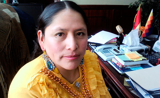 Virginia Velasco, ministra de Justicia. Foto: ABI