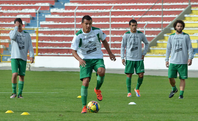 Práctica de la selección boliviana. Foto: ABI