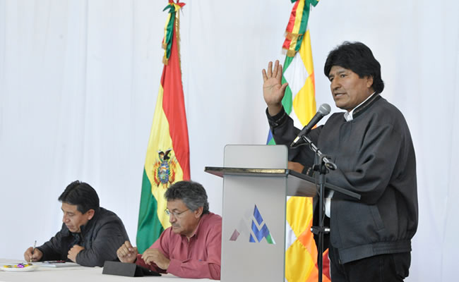 El Presidente Evo Morales pide unidad. Foto: ABI