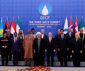 Mandatarios en el Foro de Países Exportadores de Gas, que se celebró en Teherán, Irán. Foto: ABI