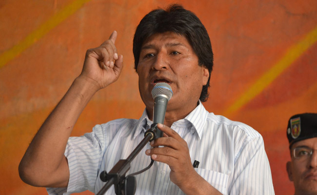 El presidente Evo Morales en un acto en la ciudad de Cochabamba. Foto: ABI