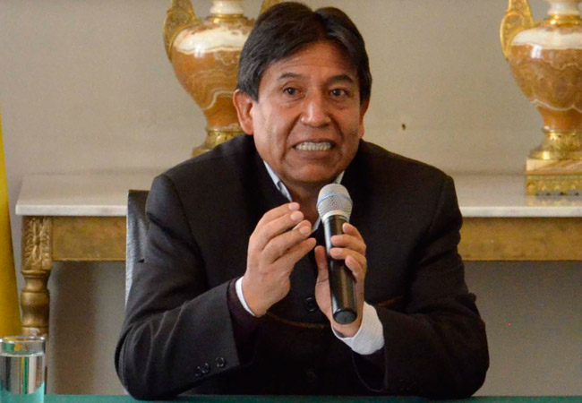 El canciller boliviano, David Choquehuanca. Foto: ABI