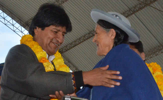 El presidente Evo Morales en un acto de gobierno en Tarija. Foto: ABI