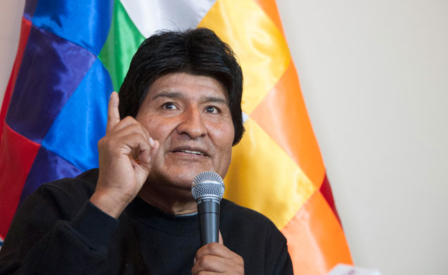 El presidente Evo Morales en una conferencia de prensa en La Paz. Foto: ABI