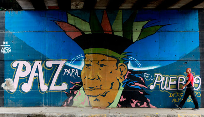 Mural alusivo a la paz en Cali (Colombia). Foto: EFE