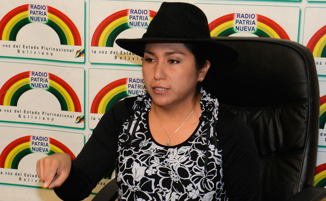 La ministra de Comunicación, Marianela Paco. Foto: ABI