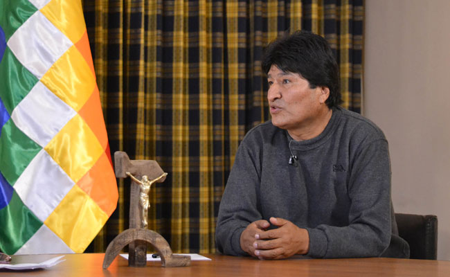 El Presidente Evo Morales durante una entrevista en la residencia presidencial. Foto: ABI