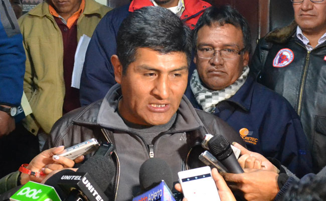 Guido Mitma, secretario Ejecutivo de la Central Obrera Boliviana. Foto: ABI