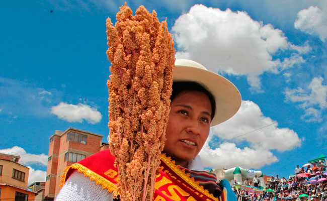 Celebración de la quinua en Oruro. Foto: EFE